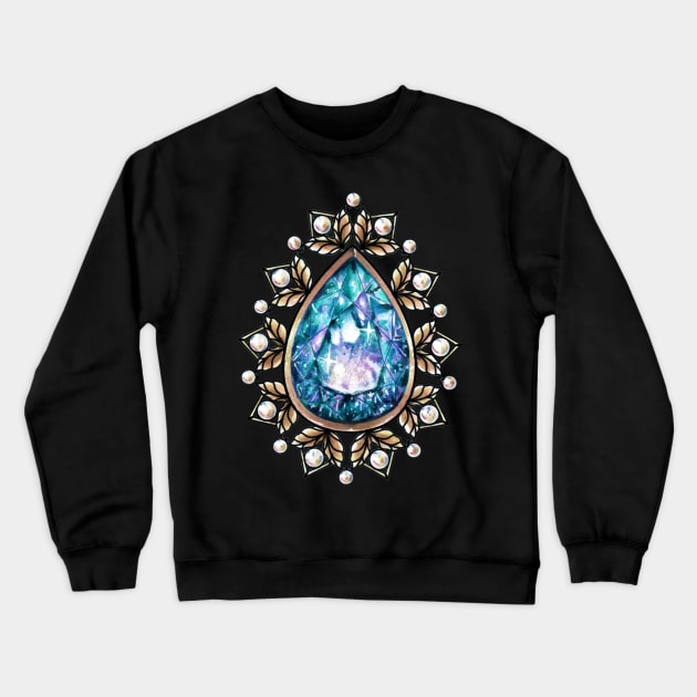 Vintage crystal pendant Crewneck Sweatshirt by Verre